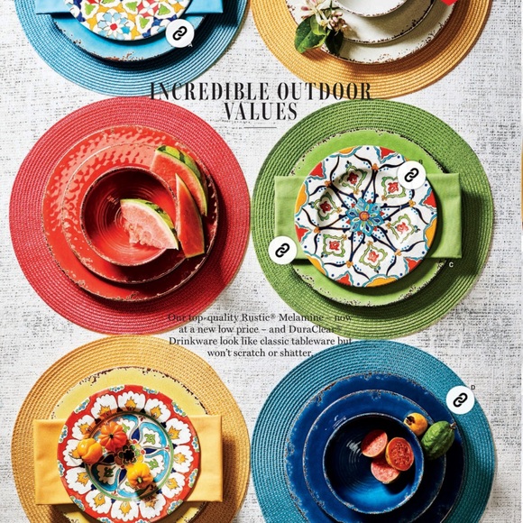 ISO- Williams Sonoma Iznik Tile outdoor melamine Collection - Picture 12 of 13